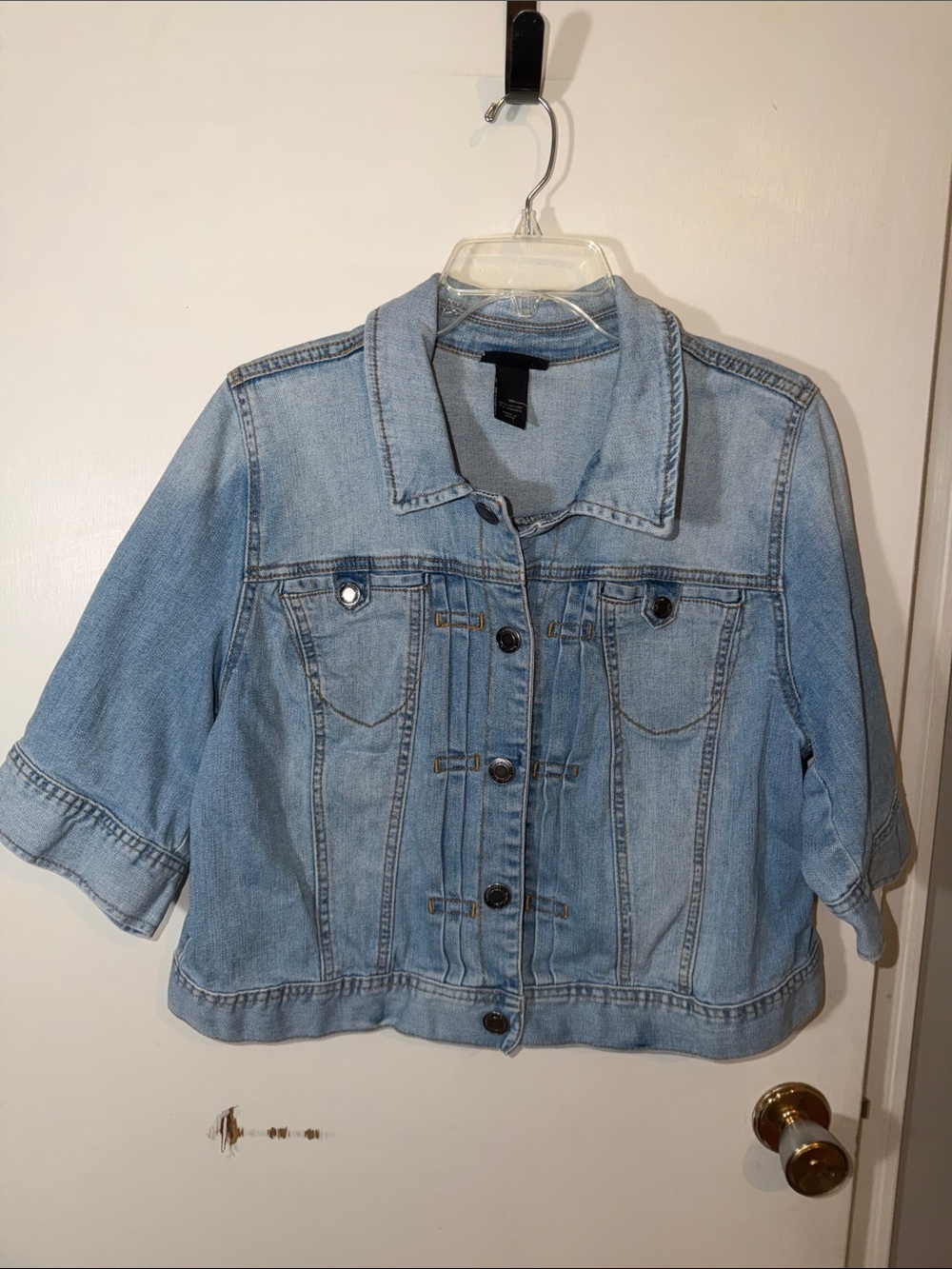 Lane Bryant Light Wash Cropped Denim Jacket